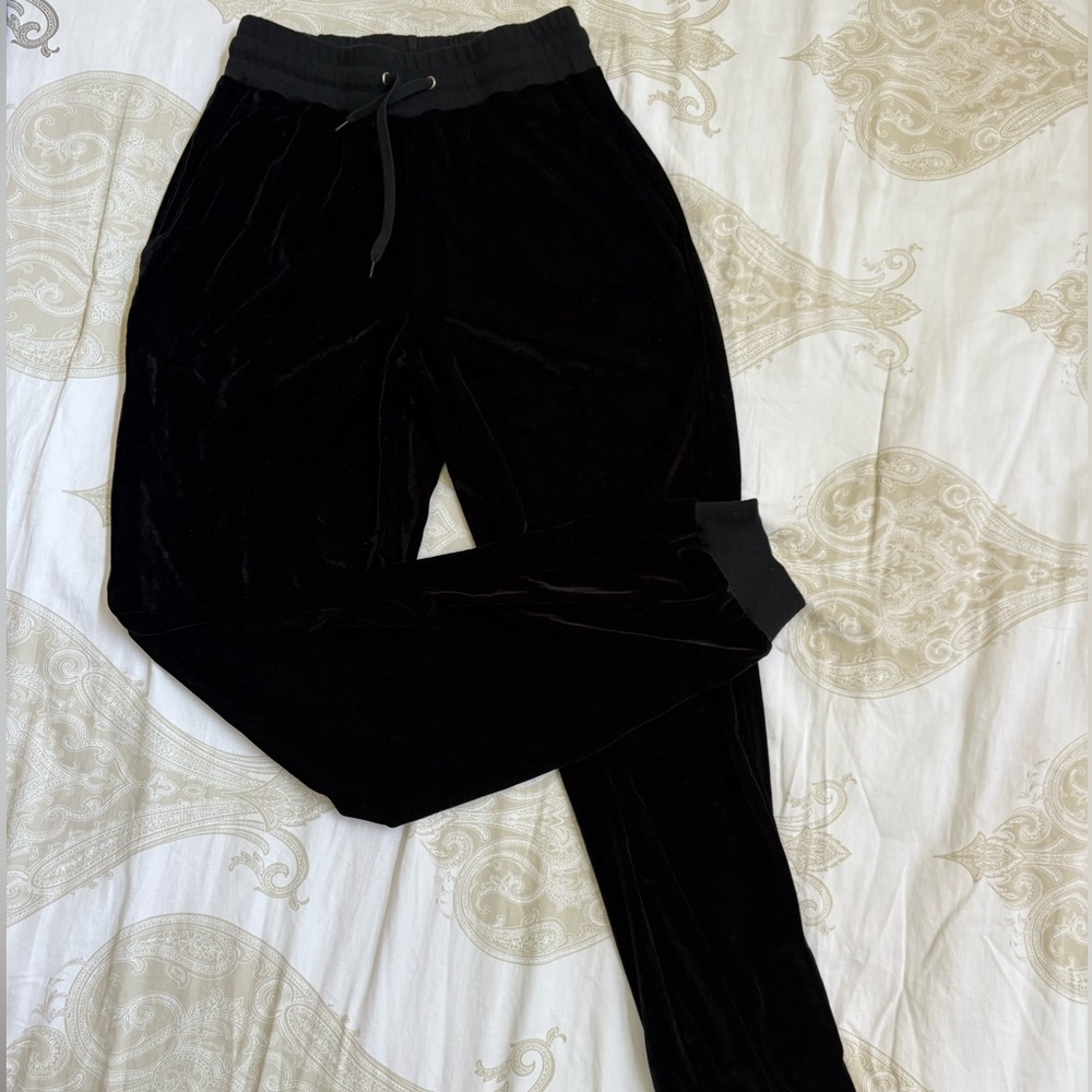 Black Velvet Joggers